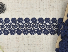 Кружево плетеное, ш. 7,5 см, тёмно-синий