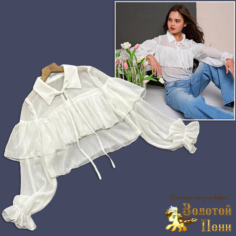 Блуза девочке (8-12) 250414-E776