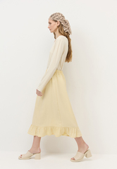 Юбка на резинке с рюшей