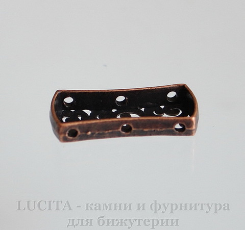 Разделитель на 3 нити (цвет - античная медь) 26х12х4 мм ()