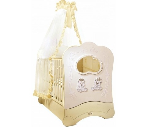 Кровать детская FMS OBLO "MAJESTY" BRILLANTE (AVORIO/IVORY (слон. кость))