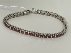 Гранат 103 (браслет из серебра)