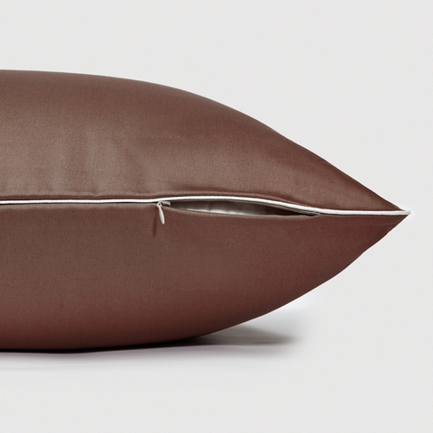 Постельное белье 2 спальное евро макси Сlaire&Caroll Lune коричневое с бежевым кантом