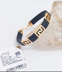 7113k-braslet-iz-kauchuka-so-3mya-vstavkami-iz-zolota-585-proby