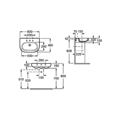 УМЫВАЛЬНИК ROCA N-MERIDIAN 600*460