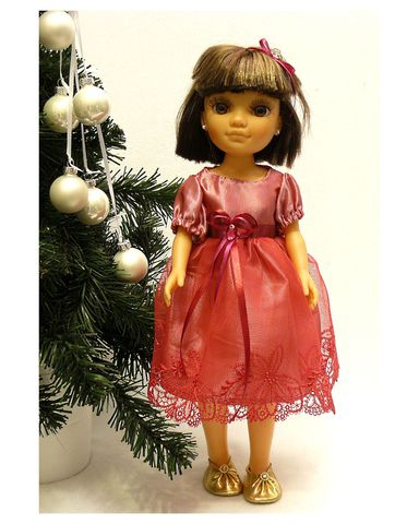 Платье из тафты - На кукле. Одежда для кукол, пупсов и мягких игрушек.