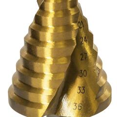 Сверло по металлу ступенчатое спиральное ПРАКТИКА 9-36мм, шаг 3мм, 3-х гран.хвост.10мм, ЭКСПЕРТ (793-787)