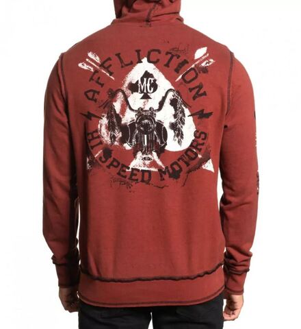 Affliction | Худи мужское Hoody CONCRETE A26188 сзади