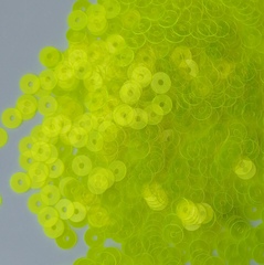 Пайетки плоские 4 мм. Giallo fluo (2112)