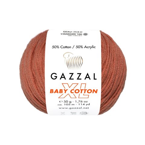 Пряжа Gazzal Baby Cotton XL 3454 корица