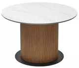 фото 6 Стол MESA D120 цвет БЕЛЫЙ МРАМОР M326 / Каркас OAK, DISAUR на profcook.ru
