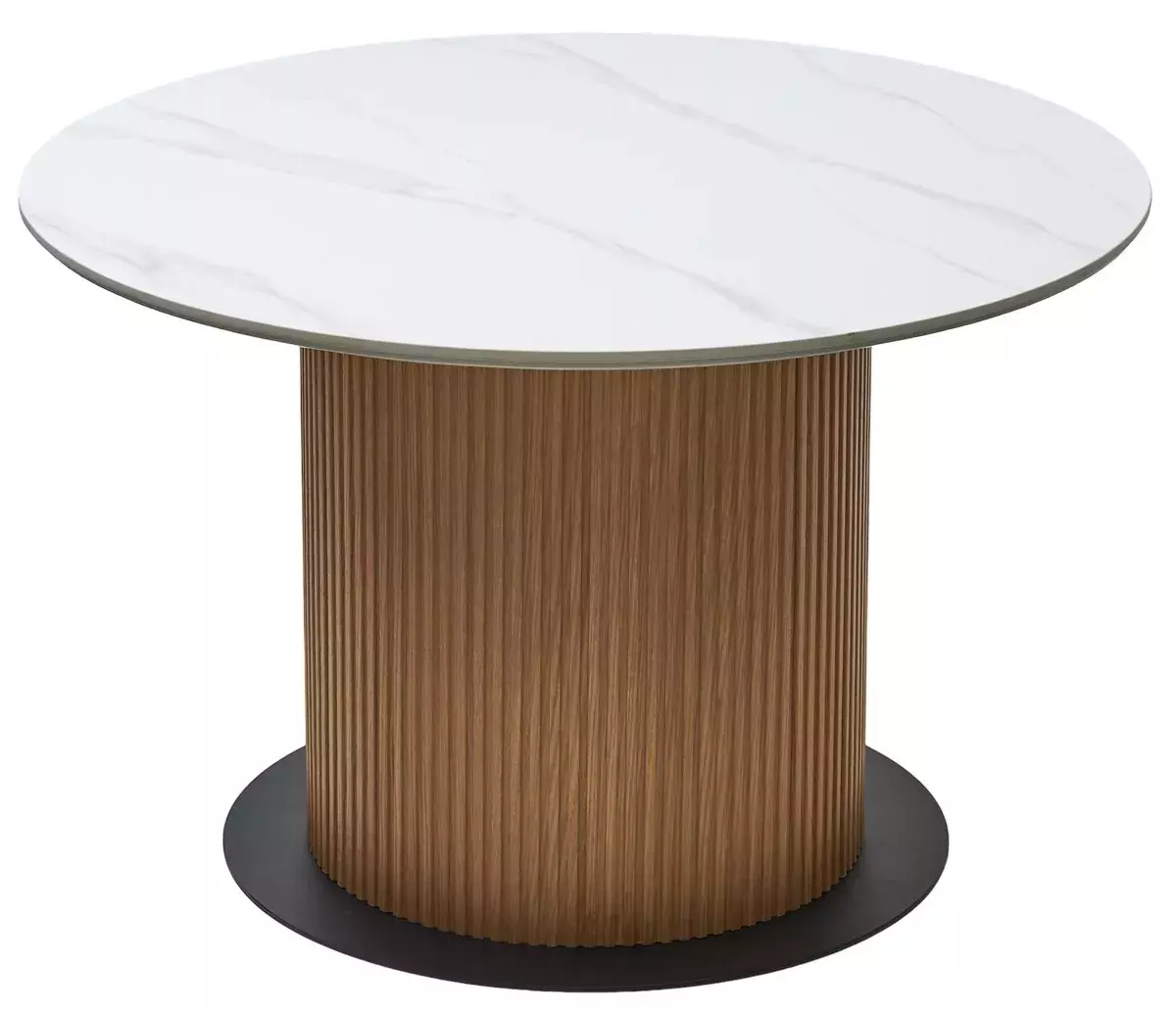Стол MESA D120 цвет БЕЛЫЙ МРАМОР M326 / Каркас OAK, DISAUR