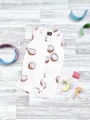 Песочник без рукавов Mjölk Sleep and Play Кокосы