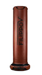 Напольный боксерский мешок кожа FILIPPOV 170см/40см/80кг, коричневый