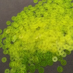 Пайетки плоские 4 мм. Giallo fluo (2112)