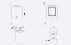 Дозатор сенсорный для жидкого мыла Simpleway Automatic Induction Washing machine ZDXSJ02XW (белый/голубой)