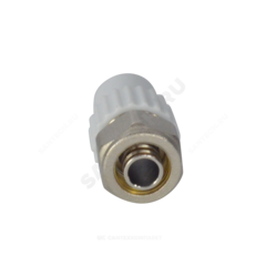 Ниппель PP-R комбинированный белый Дн 20х16 для соединения PPR-PE труб VALFEX 10142016