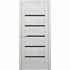 Купить Дверь экошпон Вена дуб нордик стекло чёрное