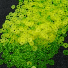 Пайетки плоские 4 мм. Giallo fluo (2112)