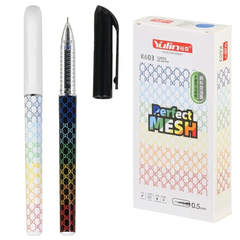 
          Ручка гелевая, Yulin, синие чернила, серия "Perfect mesh", 2 цвета корпуса, 12 шт