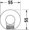 Duravit UV0630009010 Вывод для душа с держателем, хром глянцевый