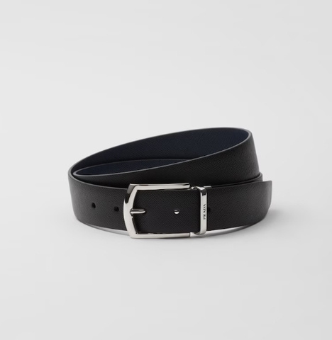 Двухсторонний ремень Prada чёрный/чёрный