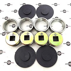 Накладка опоры нижняя + втулка аутригера + Направляющая нижняя (4+4+4) 123/06014 + 123/07482 + 128/10850