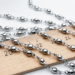Цепочка, сталь, диаметр шарика 3,5 мм, цена за отрезок 50 см