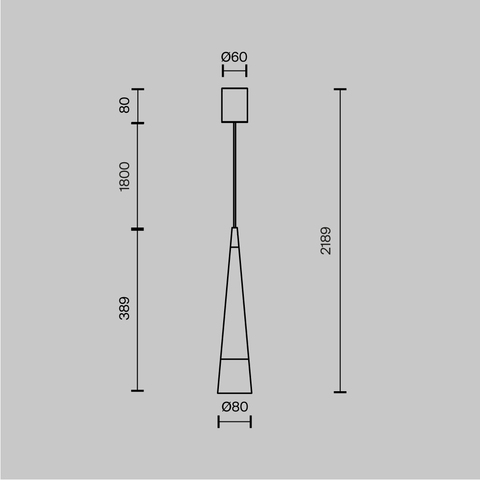 Подвесной светодиодный светильник Maytoni Sintesi P090PL-L12CH3K