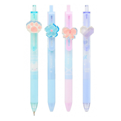 
          Карандаш автоматический, чернографитный, JIANDAN, с запасными грифелями, 4 цвета корпуса с лапками и бантиками, 24 шт