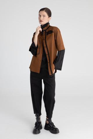 Брюки - бананы женские черные