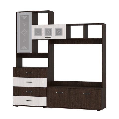 гостиная БЕЛЛА ЦС 2,0 м (венге/ясень белый)