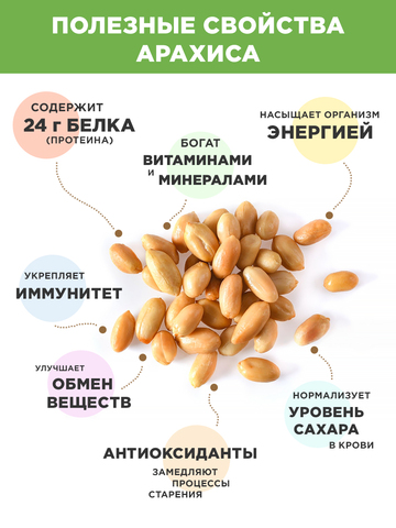 Арахис запеченный без масла и соли 1 кг