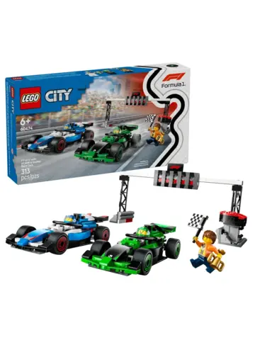 Конструктор City 60474 Старт с гоночными автомобилями F1