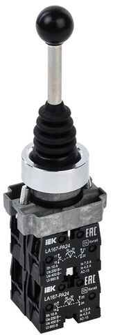 Джойстик LA167-PA24 4 полож. 4NO без фиксации черный IEK