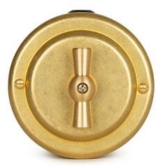 Переключатель ретро поворотный 1 кл. "Gold" VINTAGE-BRASS 30101-6 / 1 Группа света, проходной