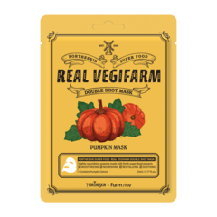 Маска для лица Fortheskin Super Food Real Vegifarm Double Shot Mask Pumpkin Тыква противоотечная 23 мл