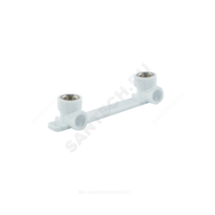 Планка PP-R монтажная белая Дн 20х1/2" ВР под смеситель с водорозетками VALFEX 10124020