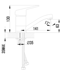 Смеситель для умывальника LEMARK LUNA – LM4107C