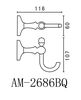 Art&Max AM-2686BQ Крючок одинарный Бронза