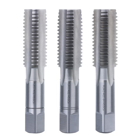 Метчик М20х2,5 (Комплект 3шт) DIN352 HSSE 6h 95мм a=12 Ruko 230200E