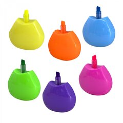 
          Текстовыделитель сегментный, 6 цв., Alingar, "Большой цветок", фигурный корпус, скошенный, 1-4 мм, неоновые цвета, картонная упаковка