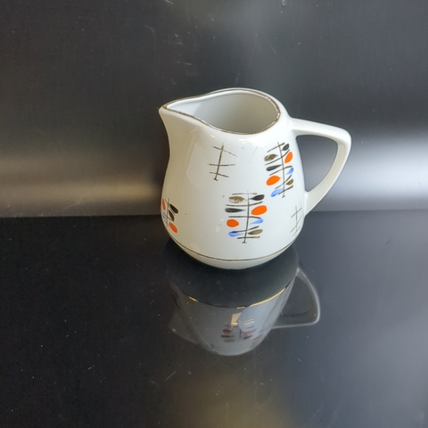 Молочник фарфоровый из сервиза "AUSMA", роспись, золочение, Рижский ФФЗ, винтаж 1950-1970 гг