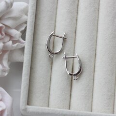 Швензы 14*4 мм с английским замком, родий, Ш116