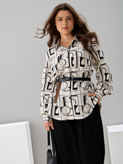 Рубашка Ртс-058/бежабстракция