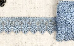 Кружево плетеное, ш. 5,5 см, голубой