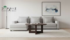 Журнальный столик, 80х80х45, Куклей, круглый, кофейный, деревянный, темный орех, Dipriz