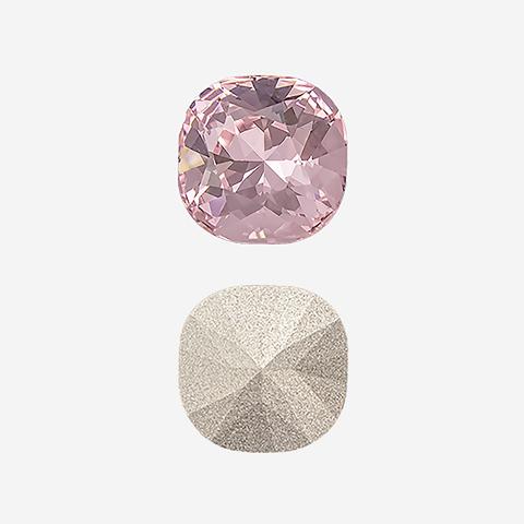 Кристалл Кушон (Сushion), оттенок "Розовый"/"Rose", 10мм