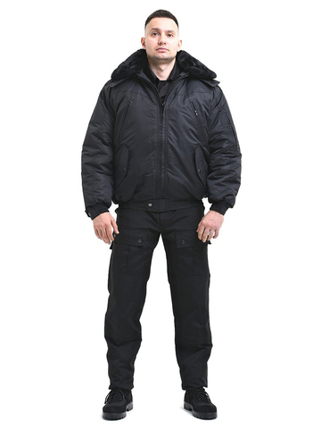Бушлат охранника Альфа-2 (черный)