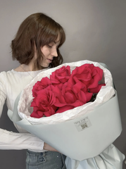 Малиновые французские розы (5шт)